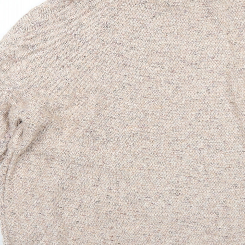 89th & Madison Womens Pink High Neck Cotton Pullover Jumper Size L