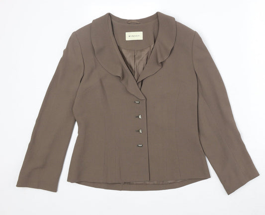 Womens UK Size 10 Minuet Regular Brown Blazer