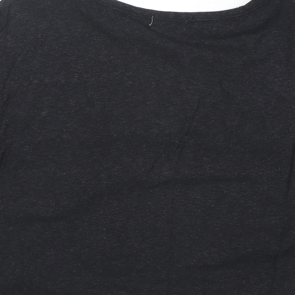 Light Before Dark Womens Grey Geometric Cotton Basic Tank Size XS Round Neck