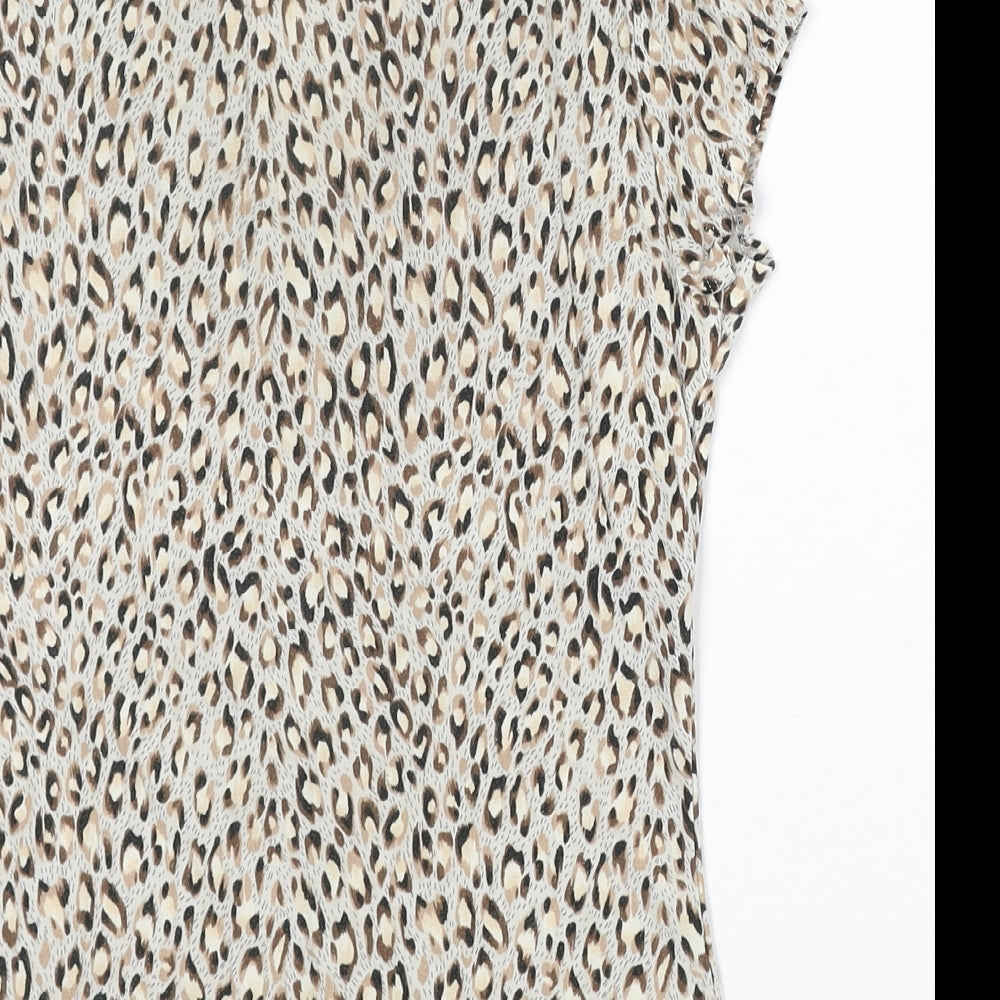 Womens UK Size 12 Marks and Spencer Beige Basic Blouse