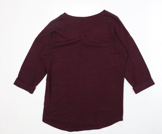 H&M Womens Red Cotton Pullover Sweatshirt Size S Pullover