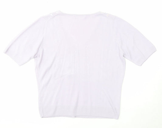 Womens UK Size 16 Marks and Spencer Purple Pullover Jumper