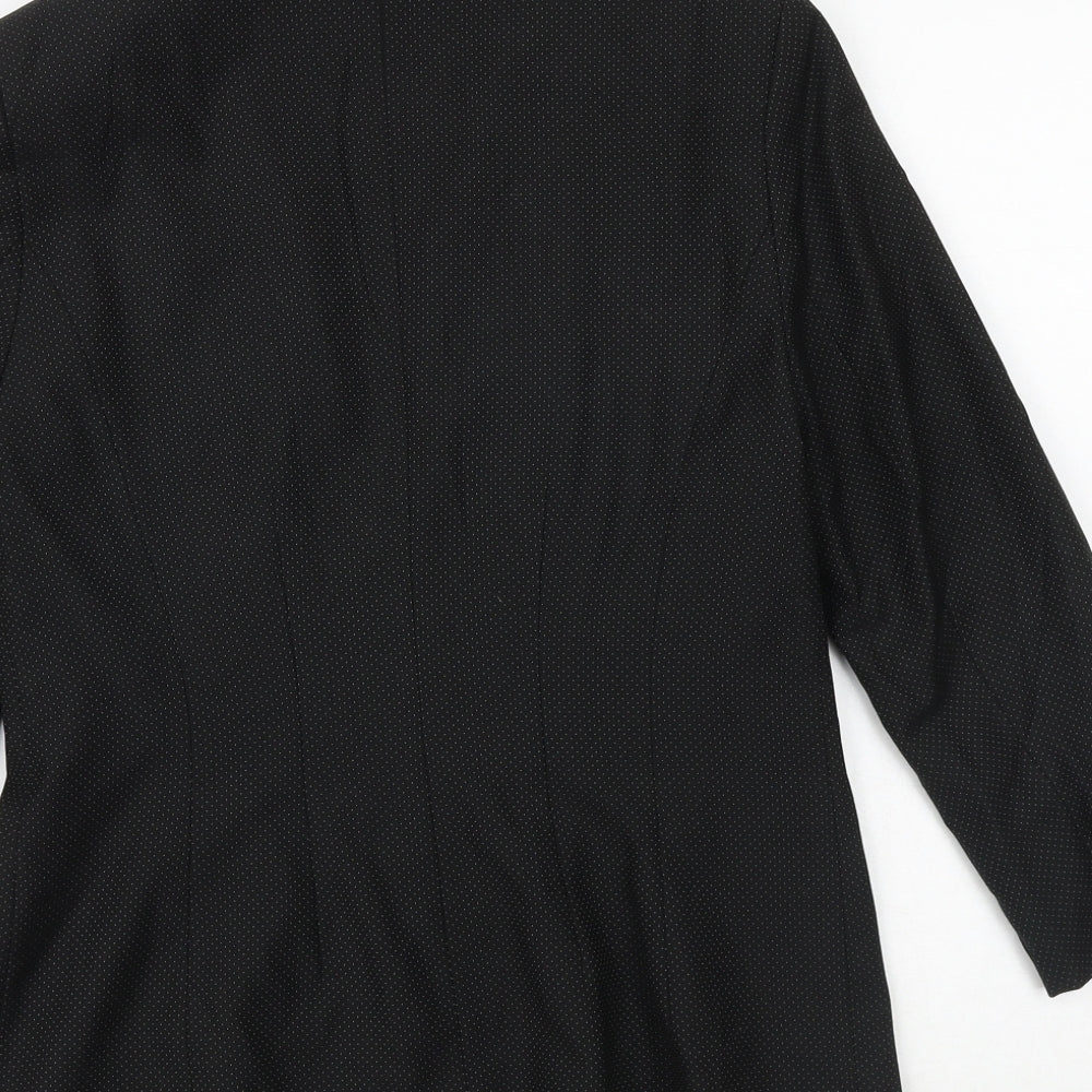 NEXT Womens Black Polka Dot Polyester Jacket Suit Jacket Size 10