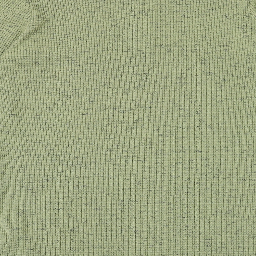 ASOS Mens Green Round Neck Acrylic Pullover Jumper Size M Long Sleeve