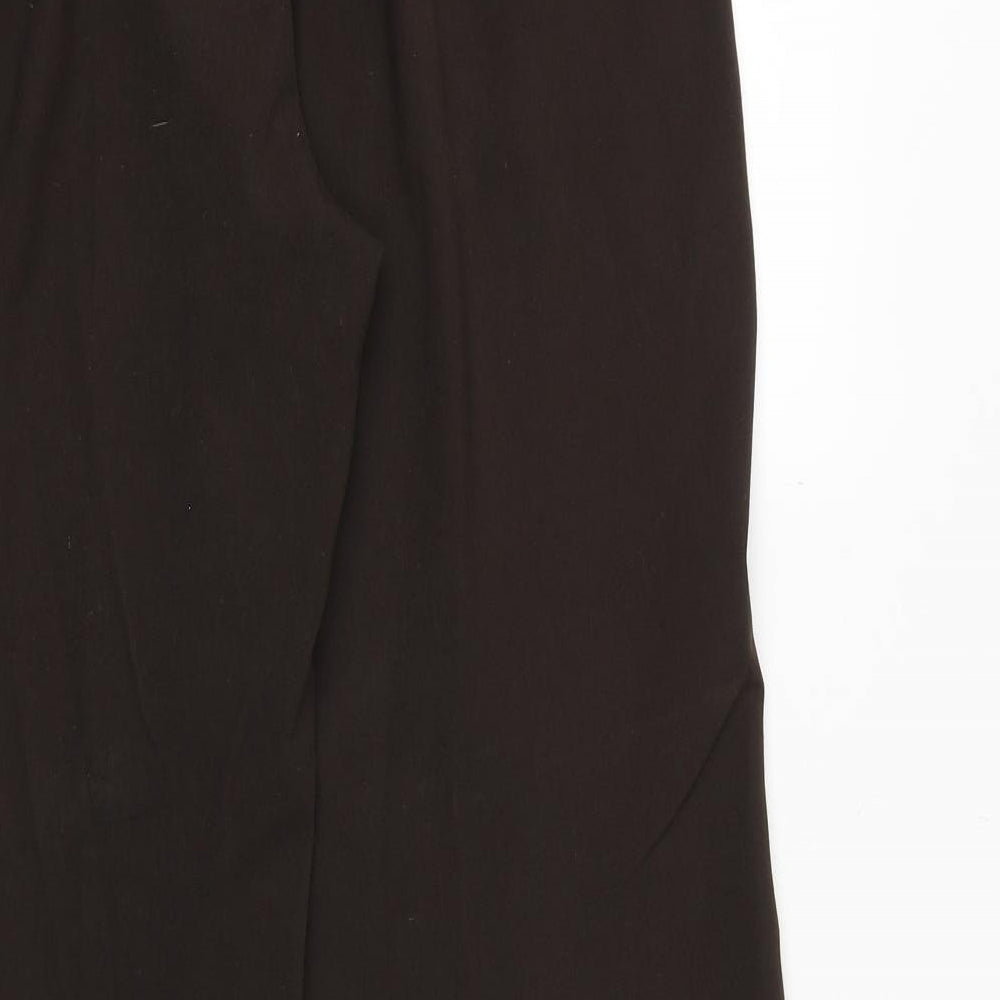 Womens UK Size 12 M&Co Regular Fit Brown Trousers