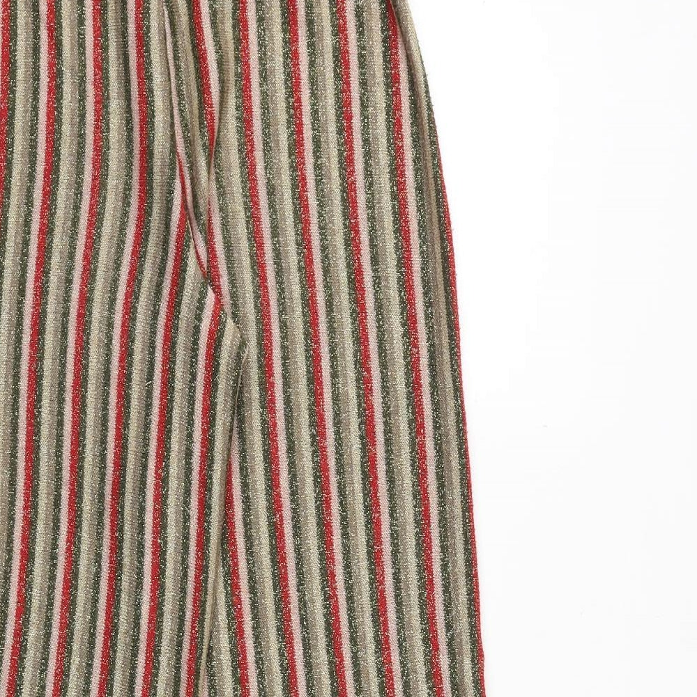 Womens UK Size S Zara Regular Fit Multicoloured Trousers