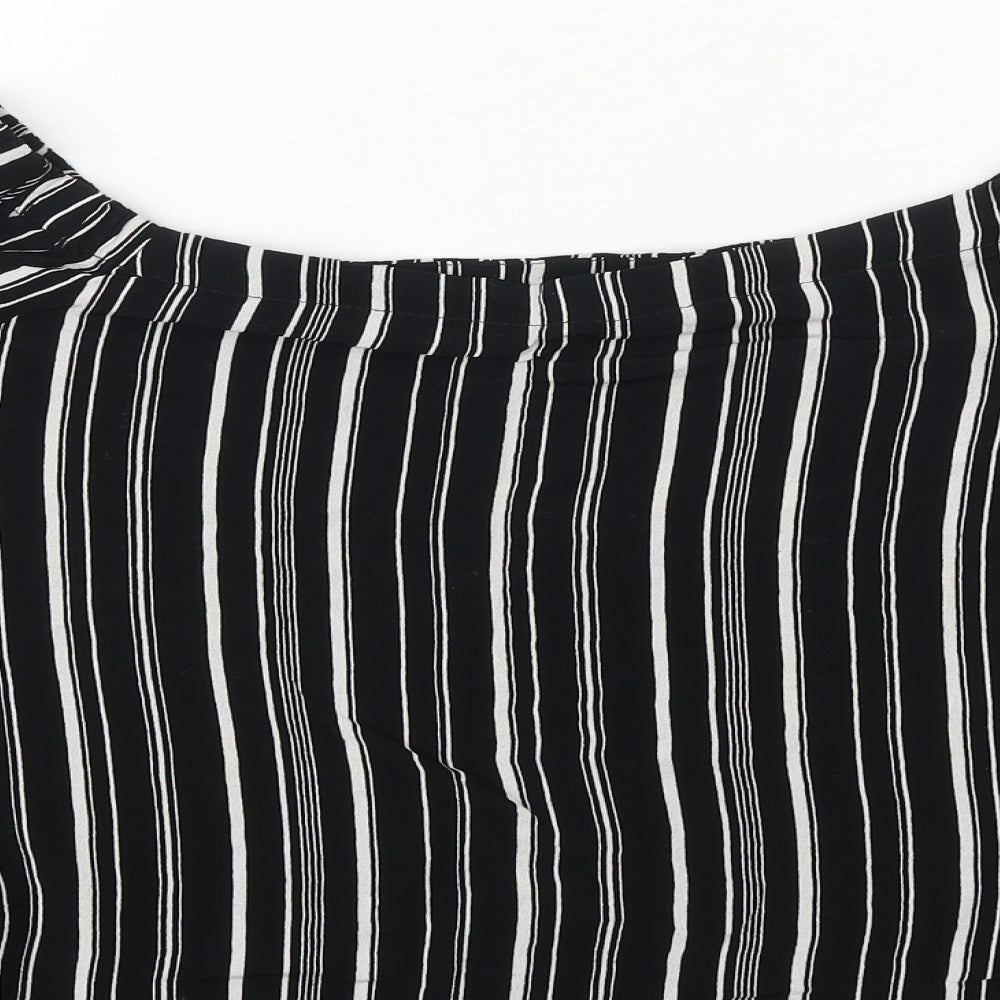 Womens UK Size 14 New Look Black Basic Blouse