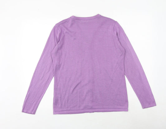 Womens UK Size S Bonmarché Purple Cardigan Jumper