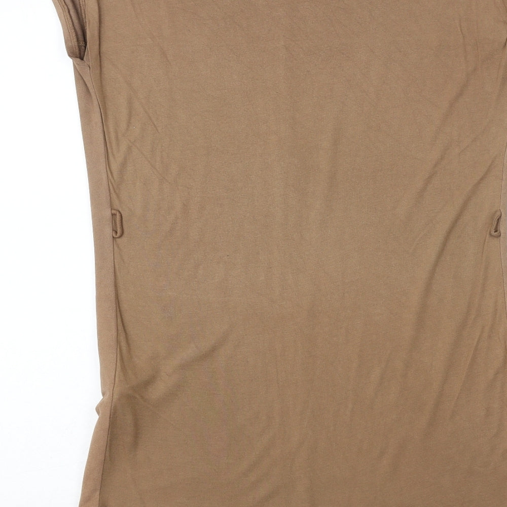 Womens UK Size S Pull&Bear Brown Basic Blouse