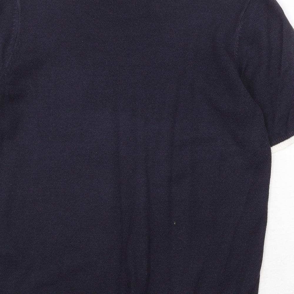 Womens UK Size 10 Bonmarché Blue Basic T-Shirt