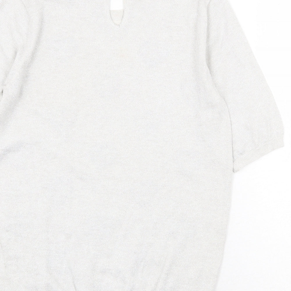 Womens UK Size 6 NEXT Silver Pullover Jumper