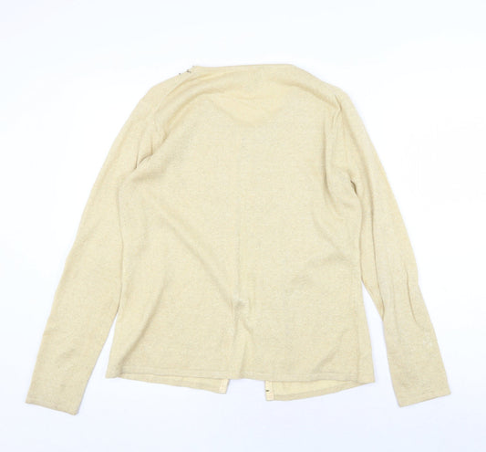 Womens UK Size M OPUS Gold Cardigan Jumper
