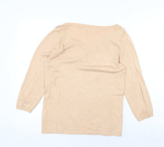 Womens UK Size 10 Marks and Spencer Beige Pullover Jumper