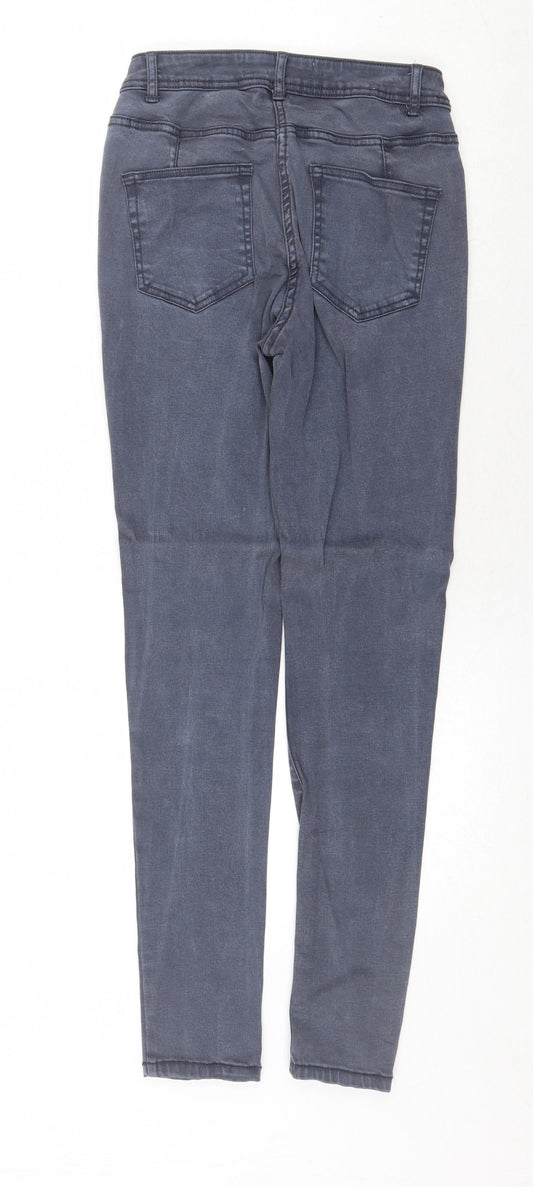 NEXT Womens Blue Cotton Skinny Jeans Size 8 Regular Zip