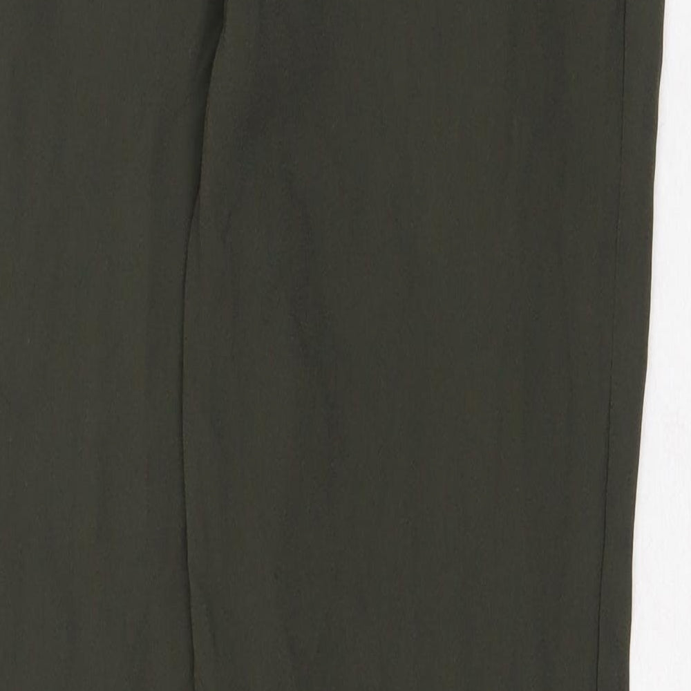 Womens UK Size XS Zara Regular Fit Green Trousers
