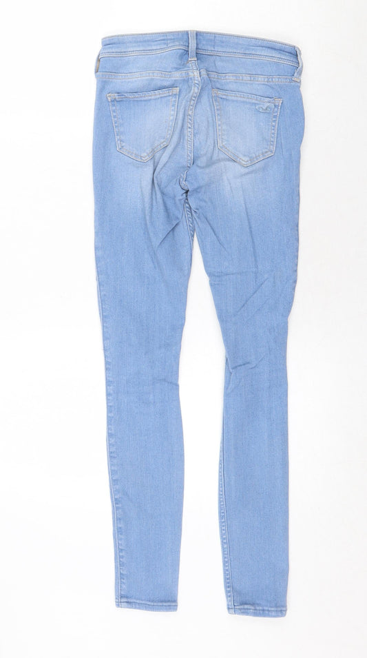 Hollister Womens Blue Cotton Skinny Jeans Size 25 in Regular Zip