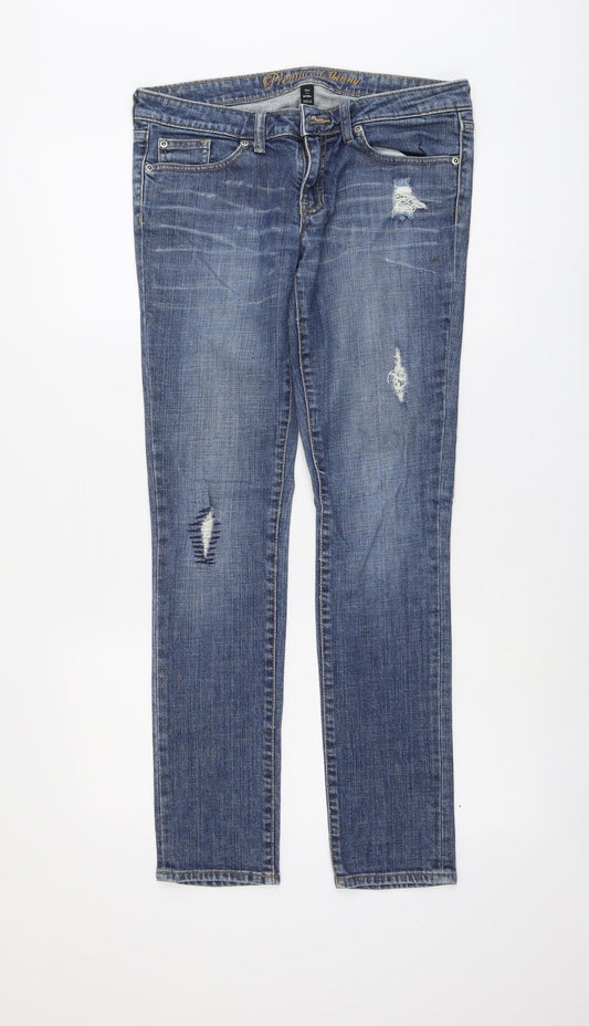 Womens UK Size 6 Gap Regular Fit Straight Beige Jeans