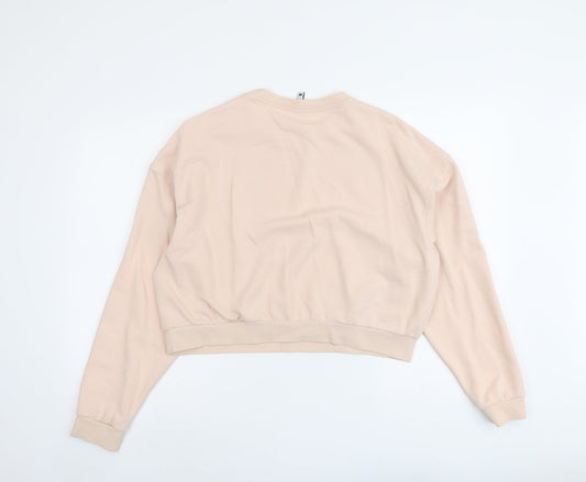 H&M Womens Pink Cotton Pullover Sweatshirt Size M Pullover