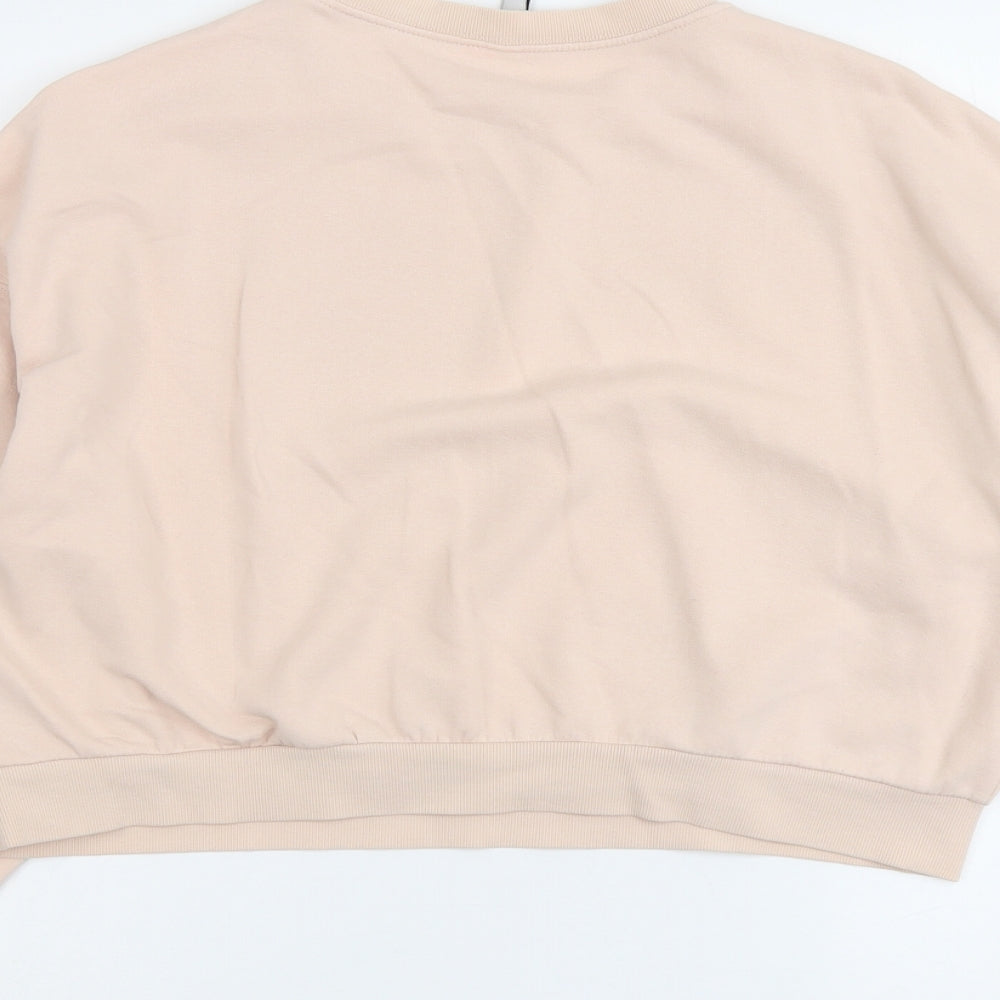 H&M Womens Pink Cotton Pullover Sweatshirt Size M Pullover