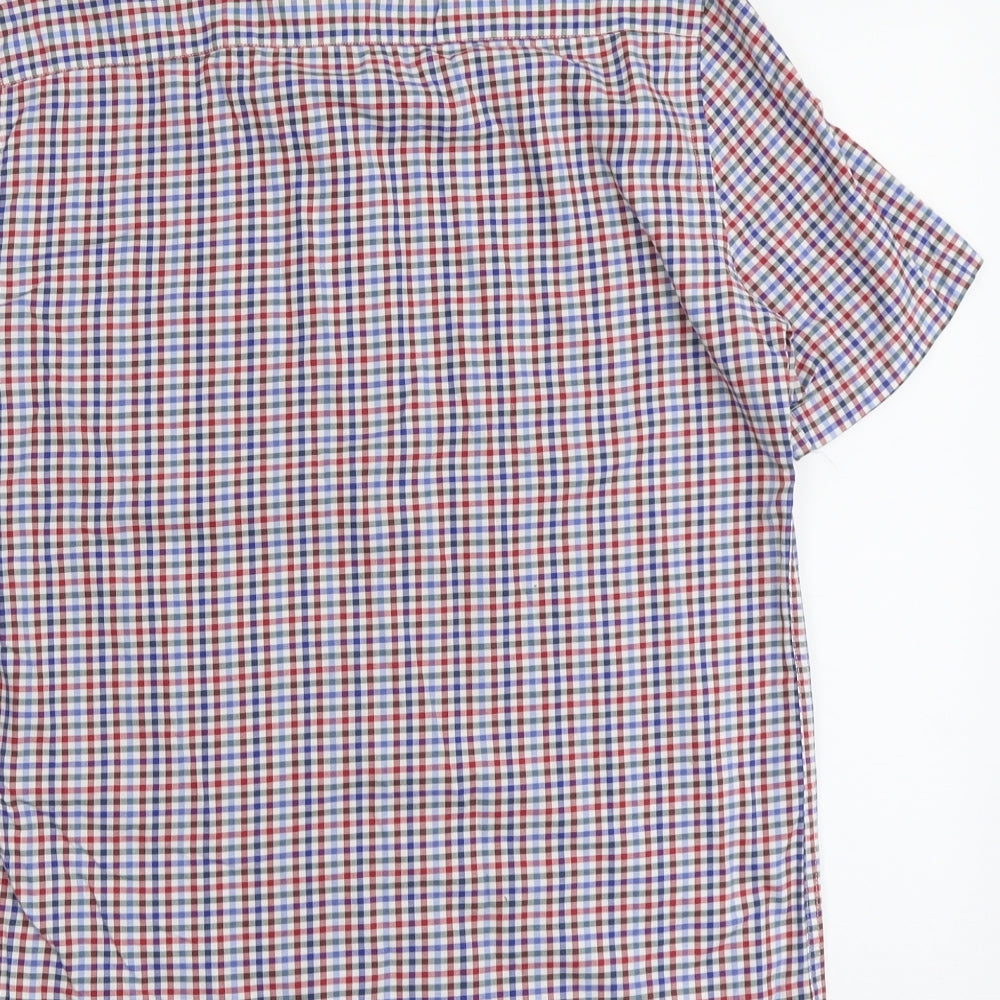 Mens UK Size S Lambretta Multicoloured Button-Up Short Sleeve Casual Shirt