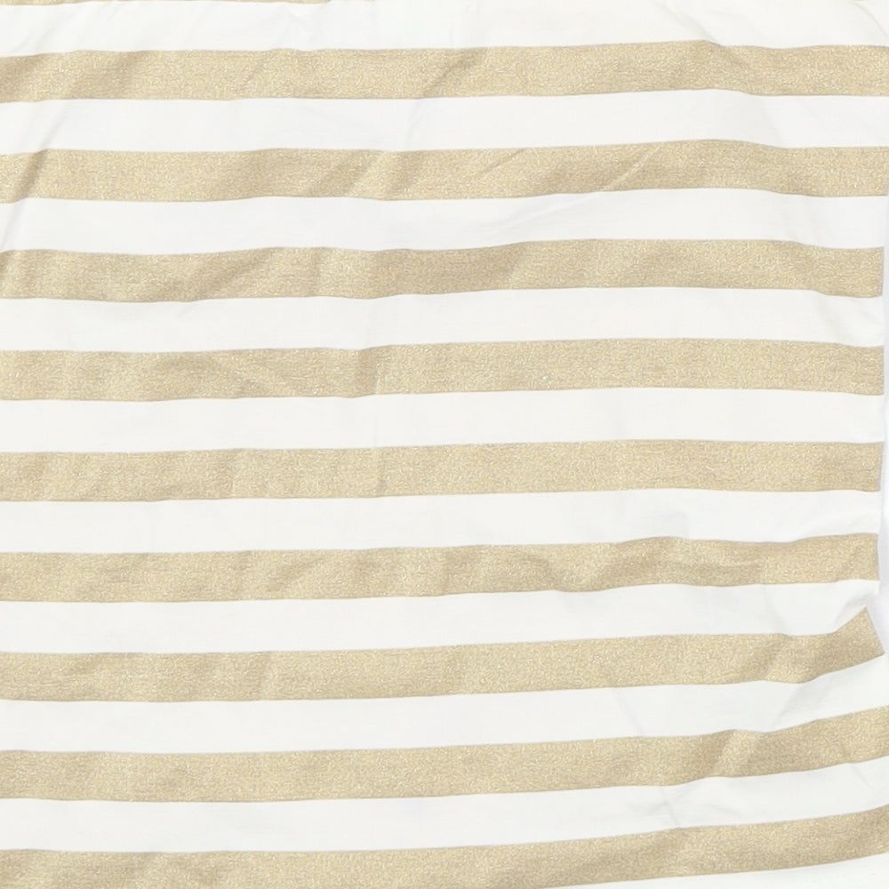 Womens UK Size M Zara Gold Basic Tank