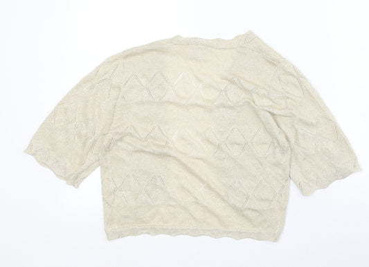 Womens UK Size 12 NEXT Beige Cardigan Jumper