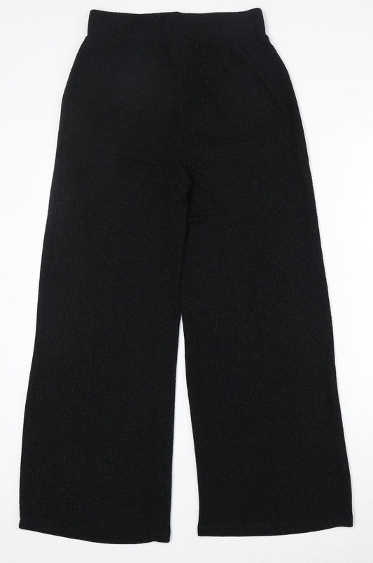 Womens UK Size M VILA Regular Fit Black Trousers