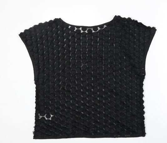Womens UK Size 12 South Black Basic Blouse