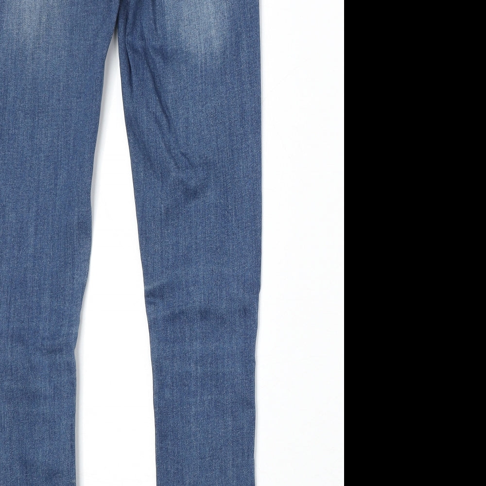 ASOS Womens Blue Cotton Skinny Jeans Size 26 in Regular Zip
