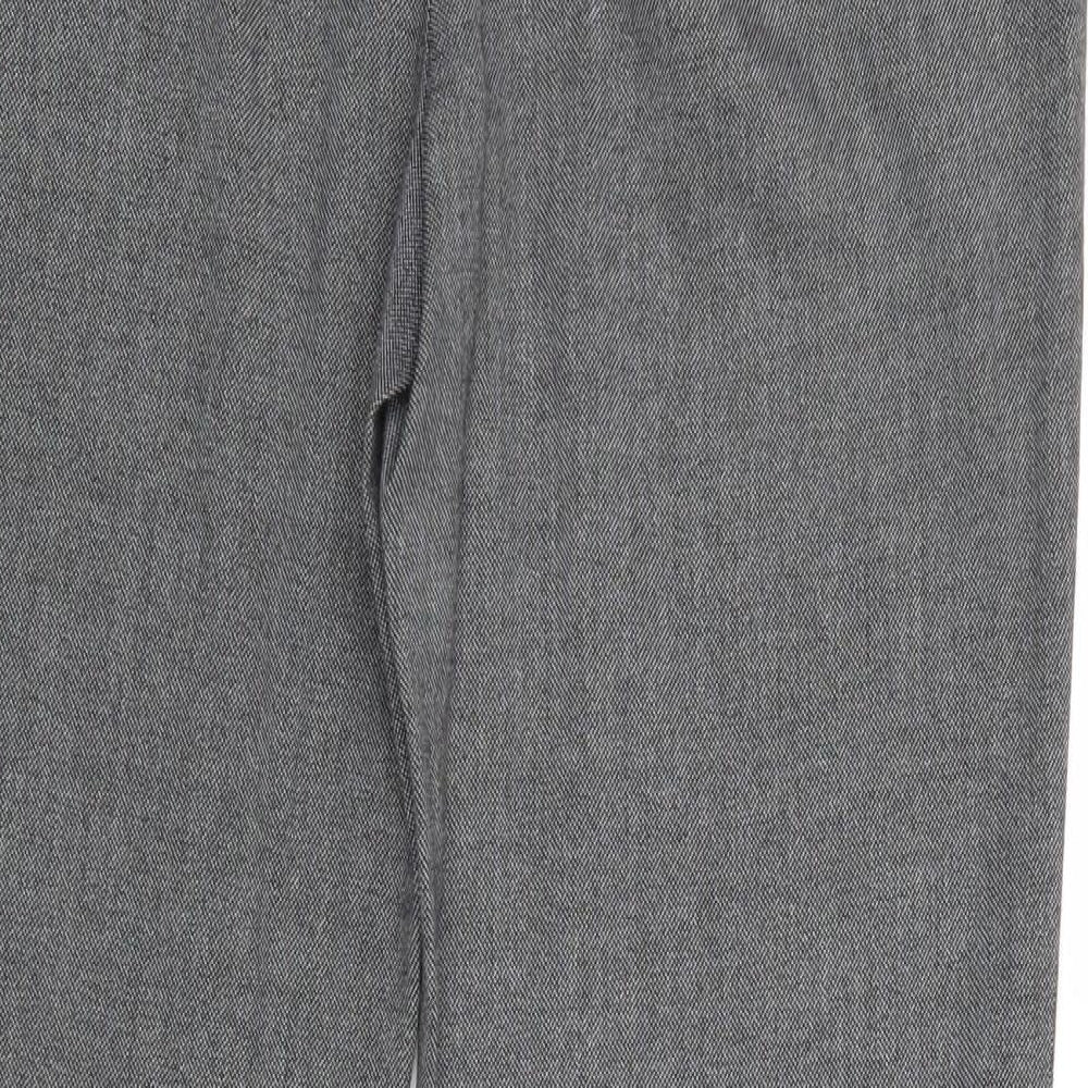 Womens UK Size 10 Warehouse Regular Fit Chino Grey Trousers
