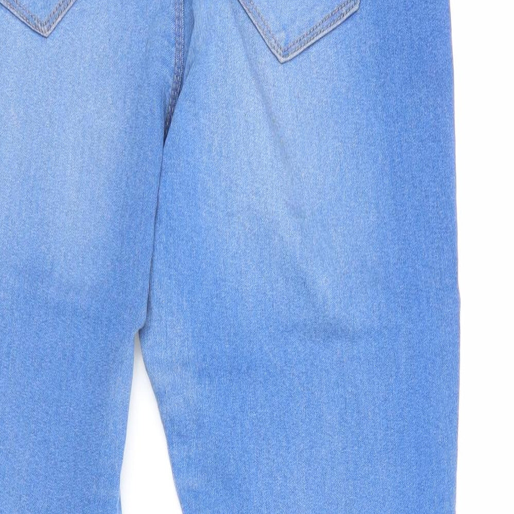 Yessica Womens Blue Cotton Skinny Jeans Size 12 Regular Zip