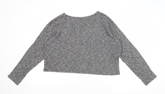 Womens UK Size 12 Topshop Grey Pullover Jumper