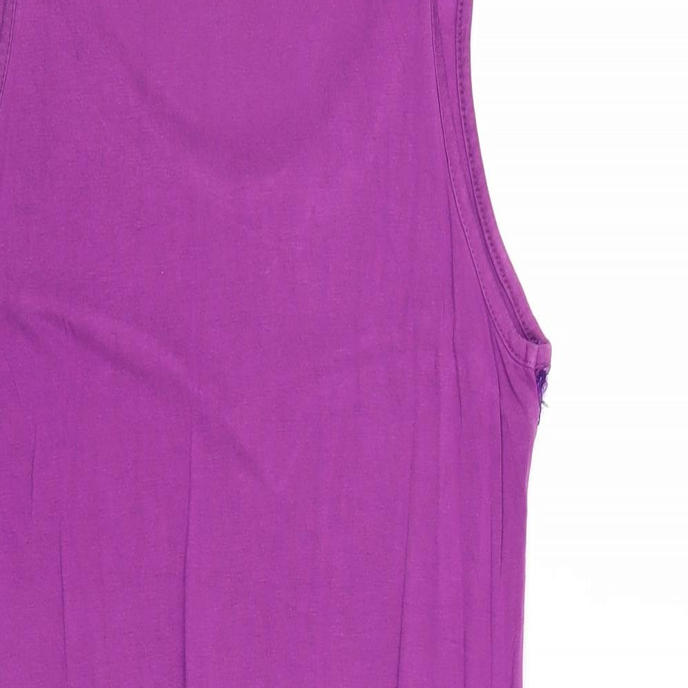 Womens UK Size L VILA Purple Basic Tank