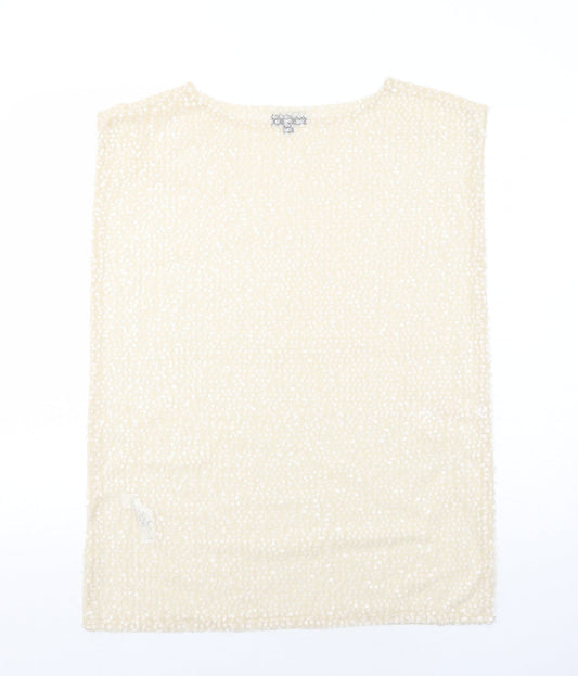 Womens UK Size 8 Topshop Ivory Basic Tank
