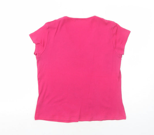 Womens UK Size 14 Marks and Spencer Pink Basic Blouse