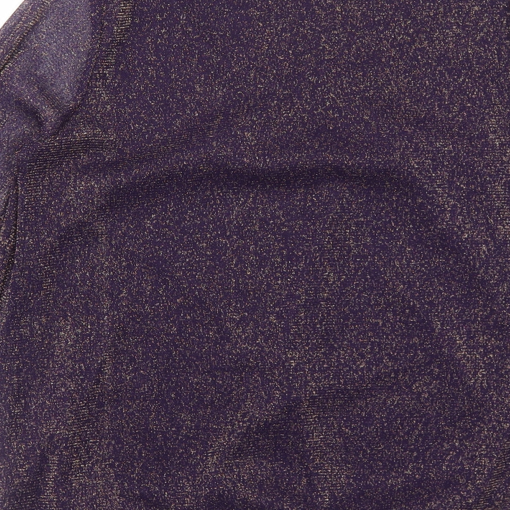 Womens UK Size 14 M&Co Purple Basic Blouse