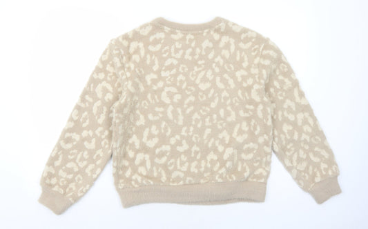 Womens UK Size XS Marks and Spencer Beige Pullover Jumper