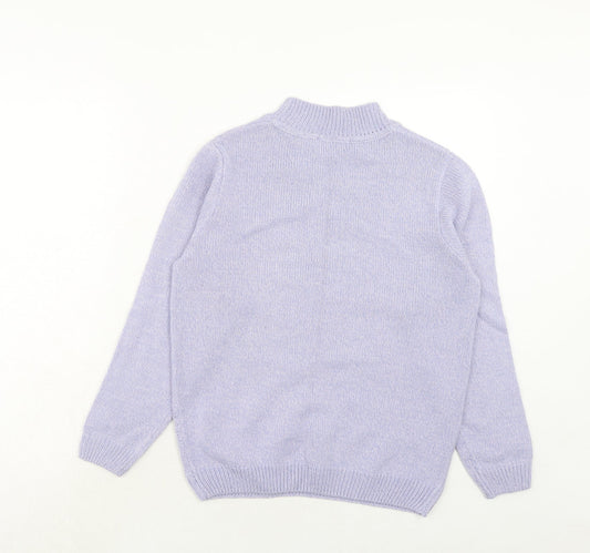 Womens UK Size S EWM Purple Pullover Jumper