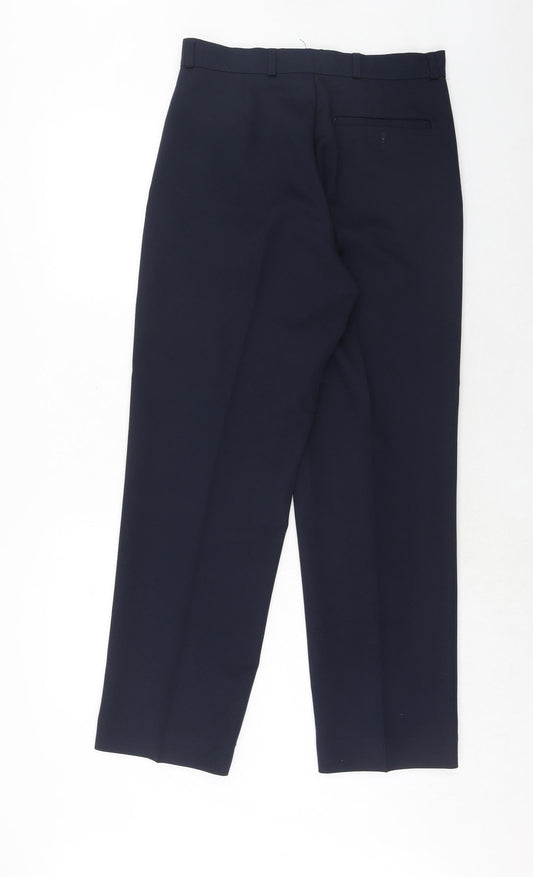 Mens UK Size 30 in BHS Regular Fit Dress Pants Blue Trousers