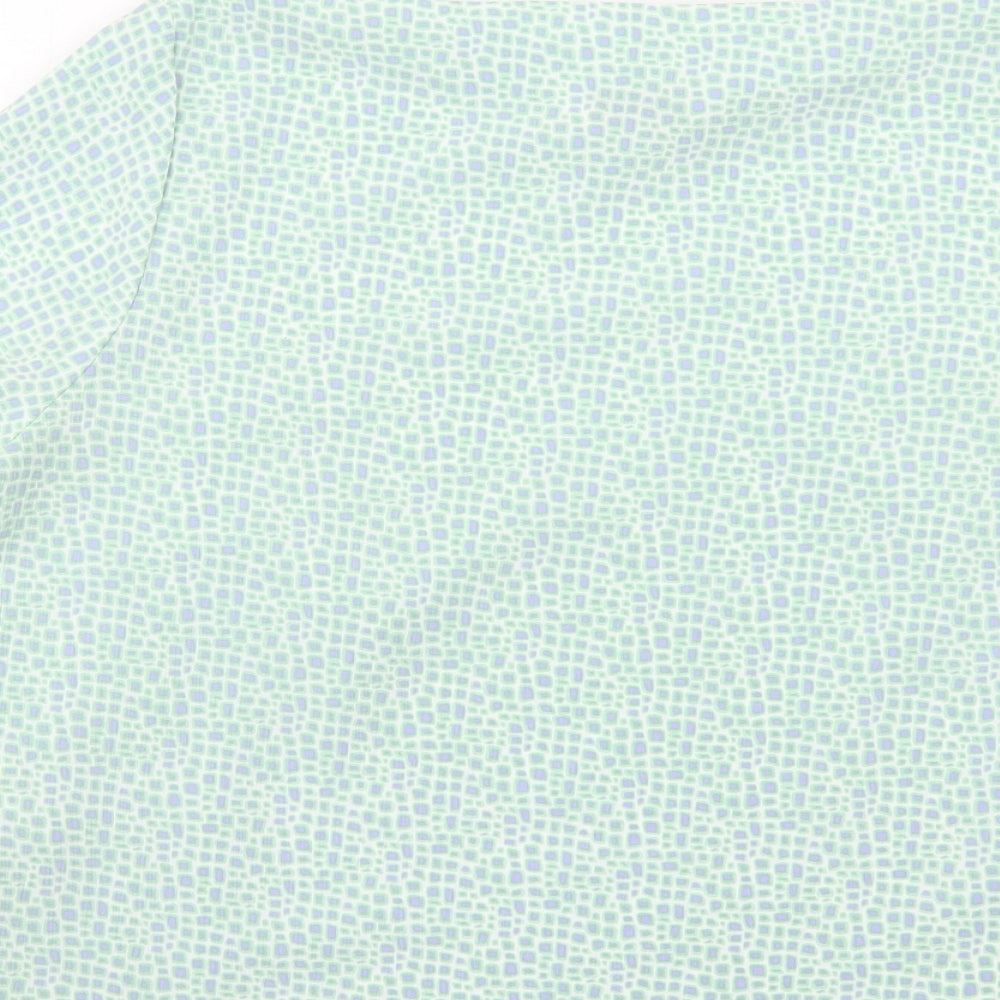 Womens UK Size 14 Slimma Green Basic Blouse