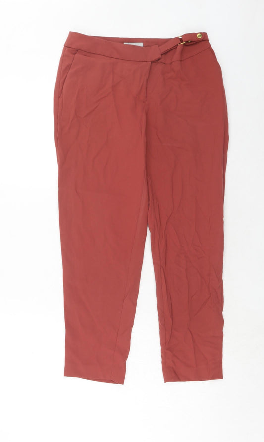 Womens UK Size 8 H&M Regular Fit Chino Orange Trousers