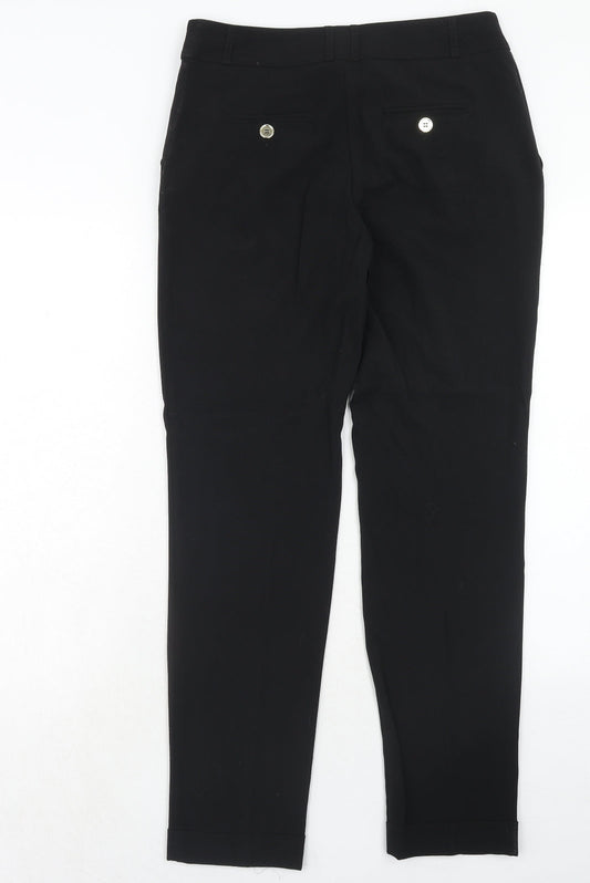 Womens UK Size 10 M&Co Regular Fit Black Trousers
