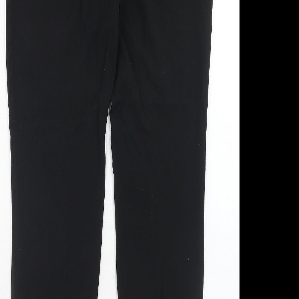 Womens UK Size 10 M&Co Regular Fit Black Trousers
