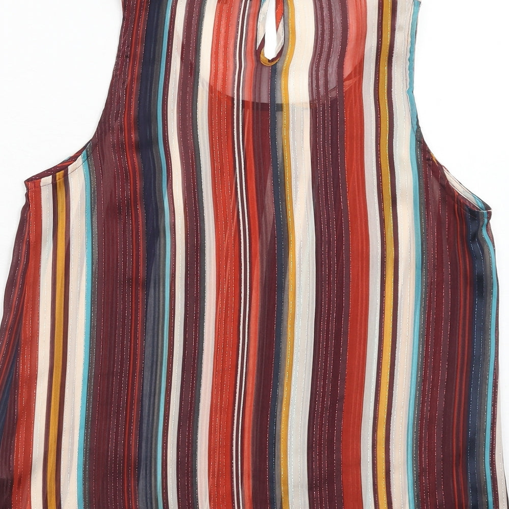 Womens UK Size 10 New Look Multicoloured Basic Tank
