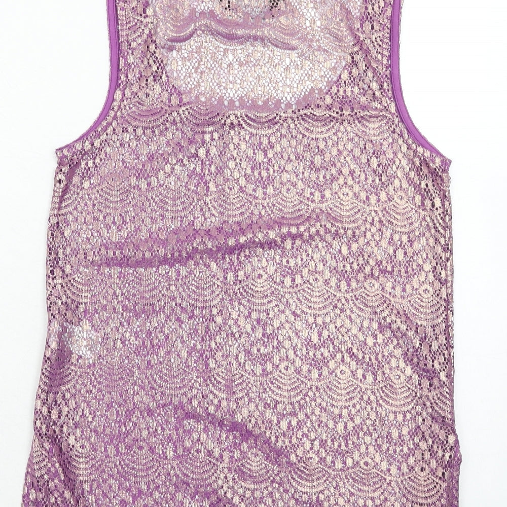 Womens UK Size 6 Dorothy Perkins Purple Basic Tank