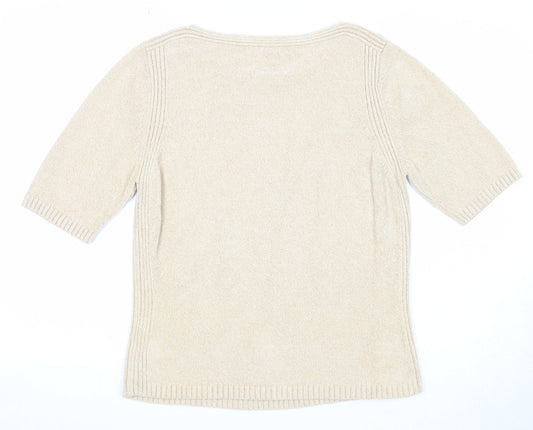 Womens UK Size 12 Marks and Spencer Beige Pullover Jumper