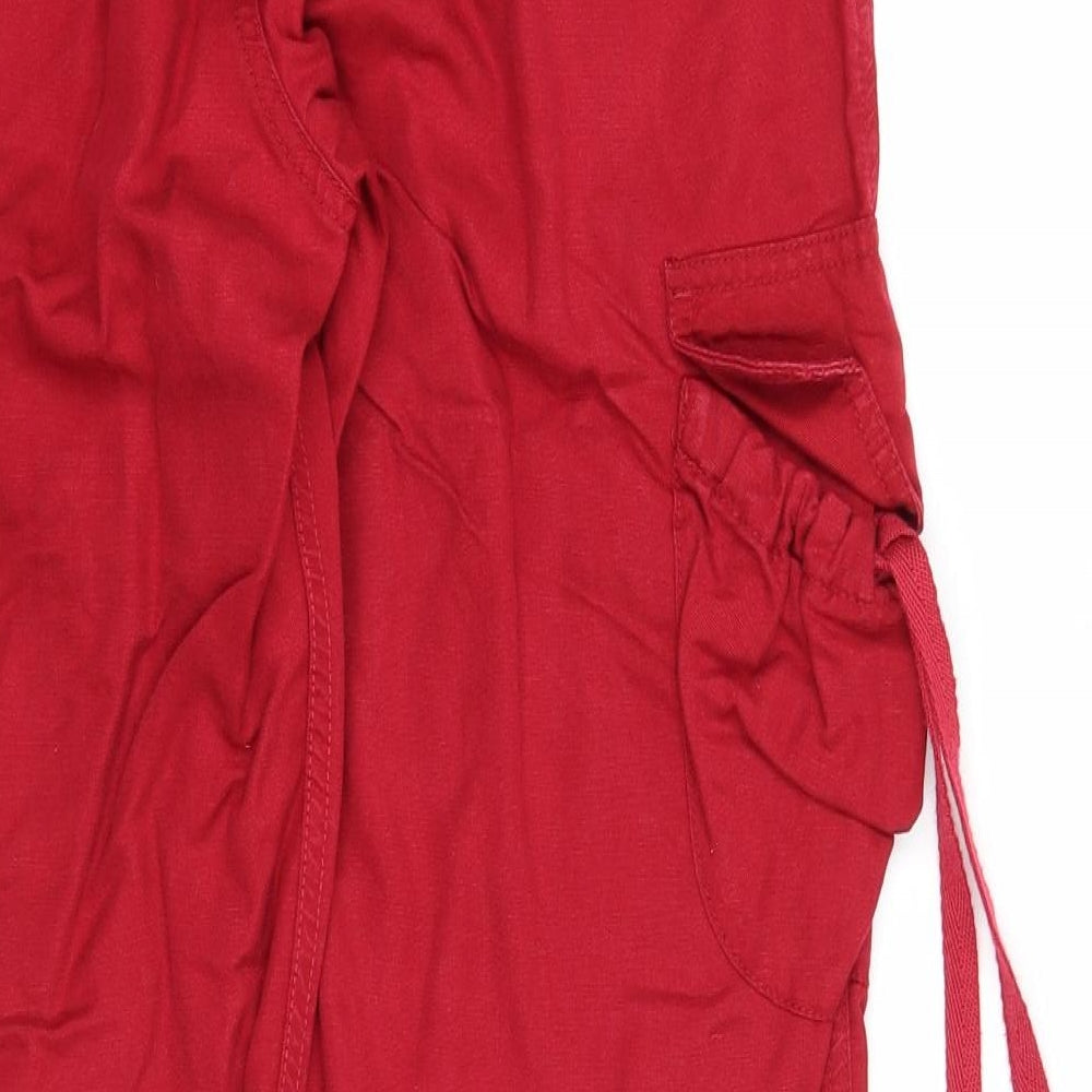 Womens UK Size 8 Gap Regular Fit Capri Red Trousers