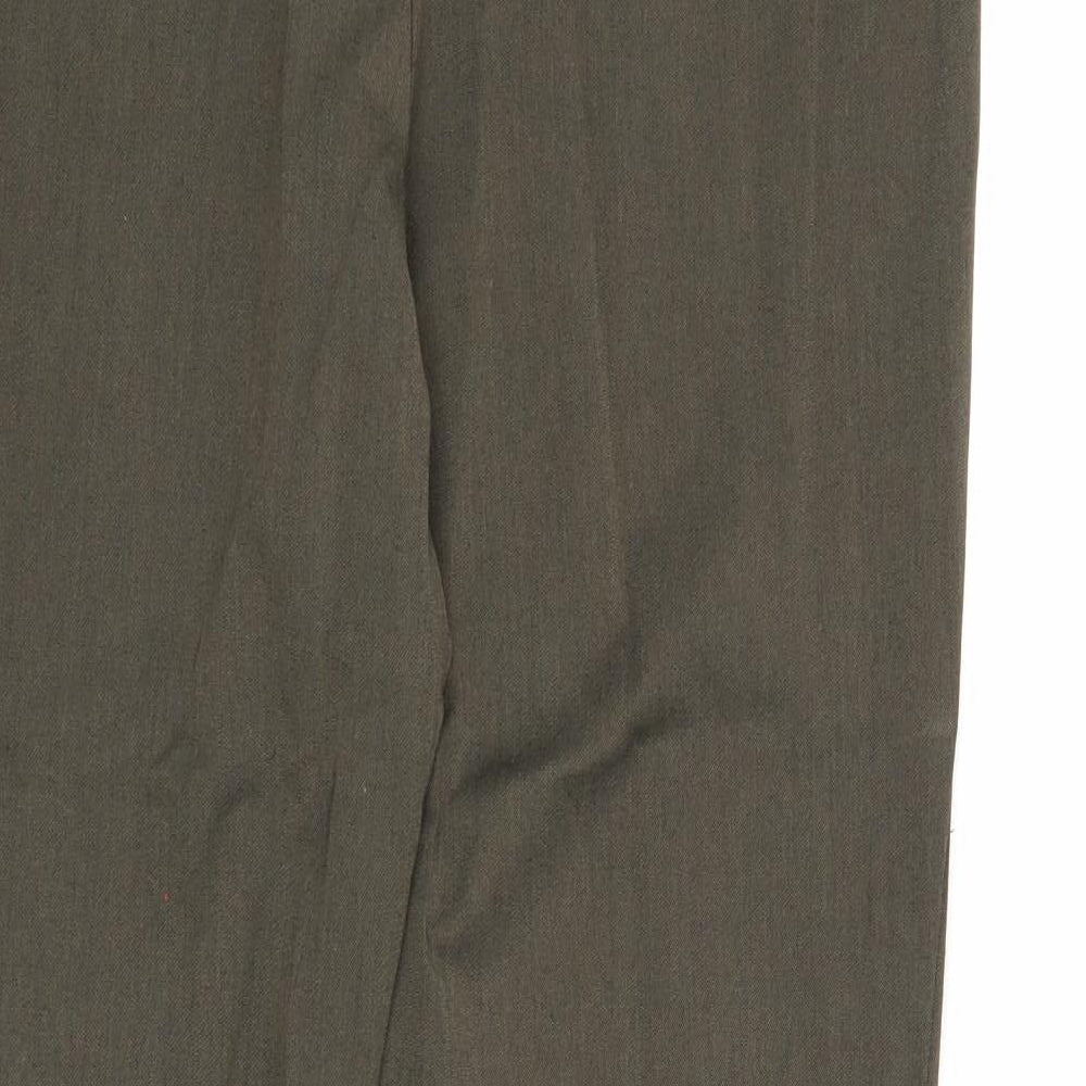 Womens UK Size 12 Marks and Spencer Regular Fit Dress Pants Brown Trousers