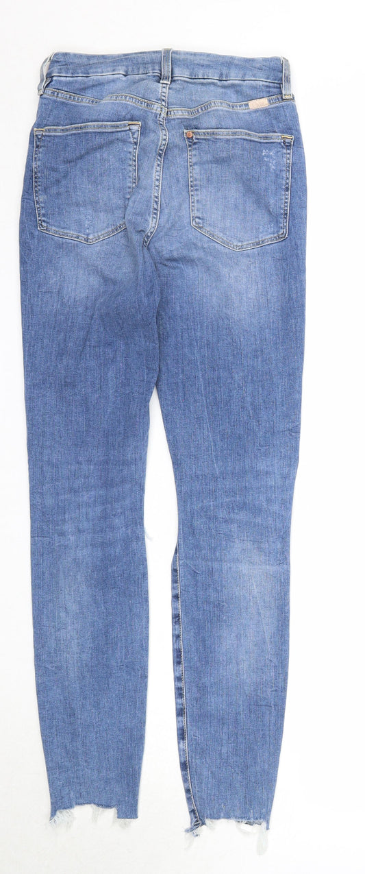 Womens UK Size 27 in H&M Regular Fit Skinny Blue Jeans