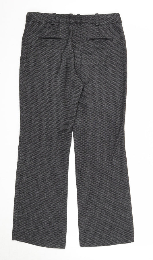 Womens UK Size 10 NEXT Regular Fit Black Trousers